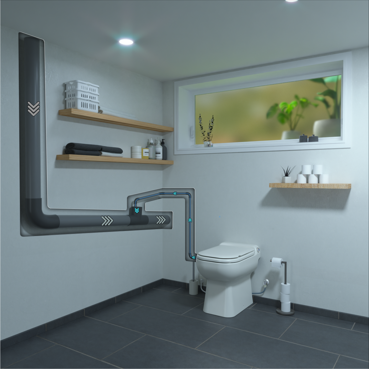 Sani-Design macerating toilet