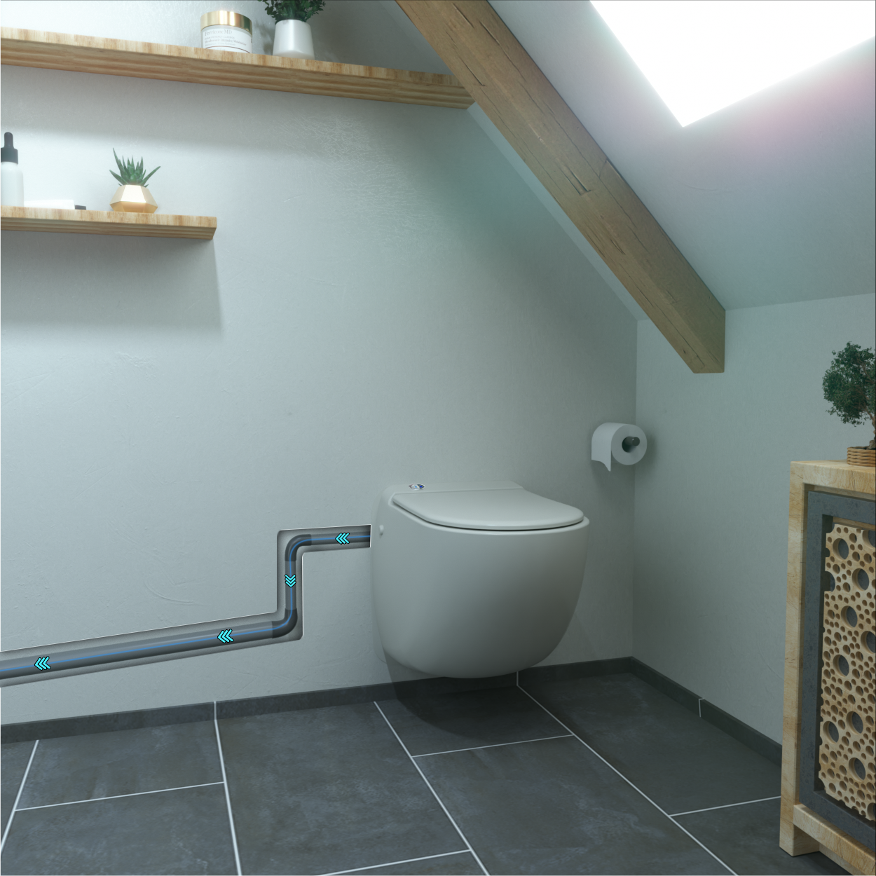 Sani-Wand macerating toilet