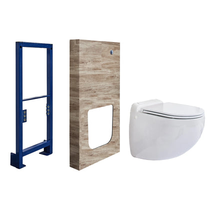 Sani-Wand Plus Design macerating toilet - Natural oak